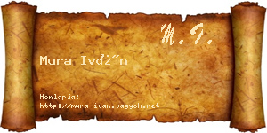 Mura Iván névjegykártya
