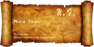 Mura Iván névjegykártya